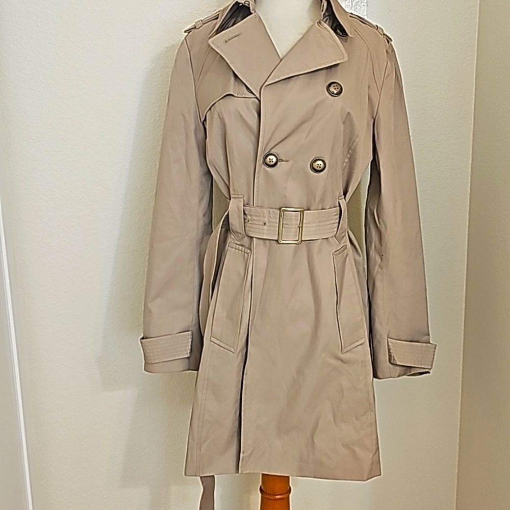 Express Tan Lined Trench Coat. Size S